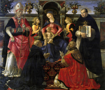 Bild-Nr: 30002228 Enthroned Madonna & Saints / Ghirlandaio Erstellt von: Ghirlandaio Domenico (Domenico Tommaso Bigordi)