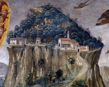 Bild-Nr: 30002236 D.Ghirlandaio / La Verna / Det.of Fresco Erstellt von: Ghirlandaio Domenico (Domenico Tommaso Bigordi)