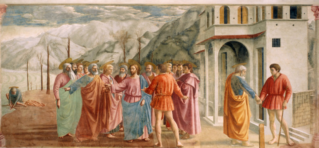 Bild-Nr: 30002446 Masaccio / The Tribute Money / 1425 Erstellt von: Masaccio (Tommaso di Giovanni di Simone Guidi)