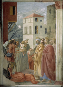 Bild-Nr: 30002468 Masaccio / St.Peter Shares Alms.../ 1425 Erstellt von: Masaccio (Tommaso di Giovanni di Simone Guidi)