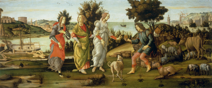 Bild-Nr: 30002650 S.Botticelli / Judgement of Paris / Ptg. Erstellt von: Botticelli, Sandro
