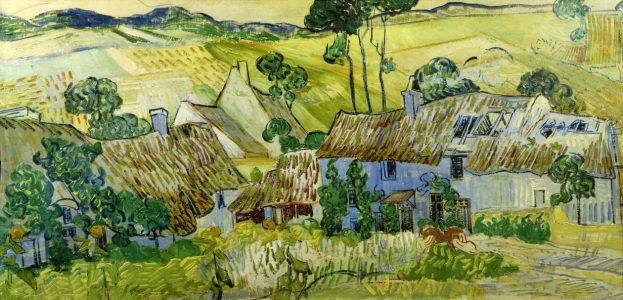 Bild-Nr: 30003110 V.van Gogh, Farms near Auvers / Paint. Erstellt von: van Gogh, Vincent