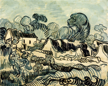 Bild-Nr: 30003310 V.v.Gogh, Landscape w.Cottages / 1890 Erstellt von: van Gogh, Vincent