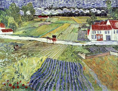 Bild-Nr: 30003314 Van Gogh / Landscape with chariot / 1890 Erstellt von: van Gogh, Vincent