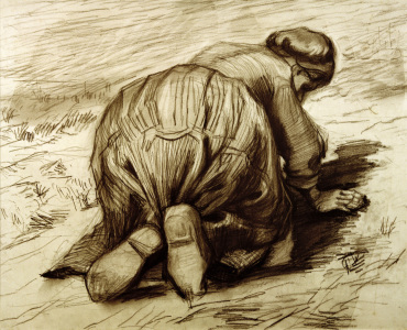 Bild-Nr: 30003336 Vincent van Gogh, Kneeling Peasant Woman Erstellt von: van Gogh, Vincent