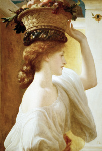 Bild-Nr: 30003812 Leighton /Girl w.Basket of Fruit/ c.1862 Erstellt von: Leighton, Frederic