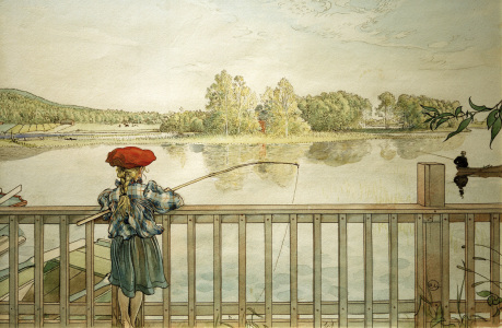 Bild-Nr: 30003910 C.Larsson, Lisbeth fishing / 1898 Erstellt von: Larsson, Carl