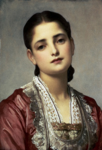 Bild-Nr: 30003982 F.Leighton / Portr.of a Woman / c.1880 Erstellt von: Leighton, Frederic
