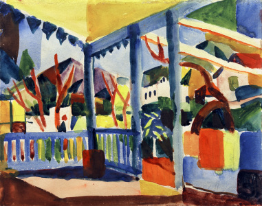 Bild-Nr: 30005072 A.Macke / Terrace in St.Germain / 1914 Erstellt von: Macke, August