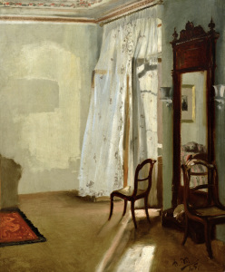 Bild-Nr: 30005746 A.von Menzel, Room with Balcony / 1845 Erstellt von: von Menzel, Adolph Friedrich Erdmann