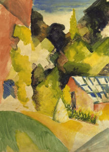 Bild-Nr: 30006124 August Macke, Gewächshaus im Park Erstellt von: Macke, August