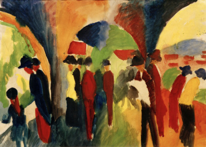 Bild-Nr: 30006152 A.Macke, Spaziergänger Erstellt von: Macke, August