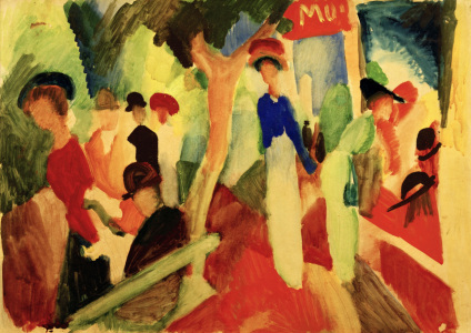 Bild-Nr: 30006184 A.Macke, Hutladen an der Promenade Erstellt von: Macke, August