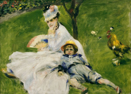 Bild-Nr: 30006458 Renoir /Madame Monet with son Jean/ 1874 Erstellt von: Renoir, Pierre-Auguste