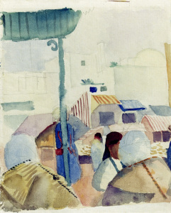 Bild-Nr: 30006504 A.Macke / Market in Tunis II / 1914 Erstellt von: Macke, August