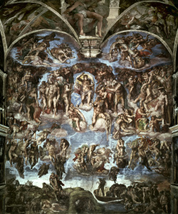 Bild-Nr: 30007314 Last Judgement / Michelangelo / 1536-41 Erstellt von: Buonarroti, Michelangelo (Michelangelo di Lodovico Buonarroti Simoni)