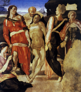 Bild-Nr: 30007322 Entombment of Christ / Michelangelo Erstellt von: Buonarroti, Michelangelo (Michelangelo di Lodovico Buonarroti Simoni)