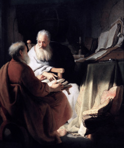 Bild-Nr: 30007647 Rembrandt, Zwei alte Männer im Gespräch Erstellt von: Rembrandt Harmenszoon van Rijn