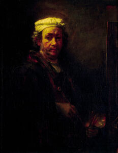 Bild-Nr: 30007697 Rembrandt, Selbstbildnis vor Staffelei Erstellt von: Rembrandt Harmenszoon van Rijn
