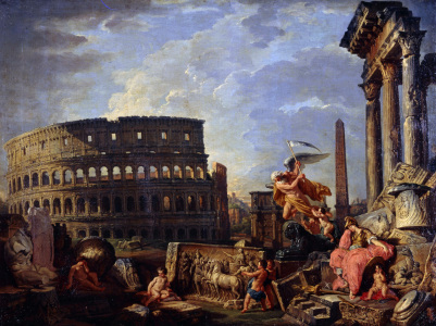 Bild-Nr: 30008353 G.P.Pannini / Ruins with Colosseum Erstellt von: Pannini, Giovanni Paolo