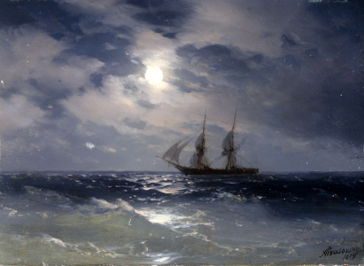 Bild-Nr: 30008631 Aivasovski / Sailing Ship in Moonlight Erstellt von: Aiwasowski, Iwan Konstantinowitsch