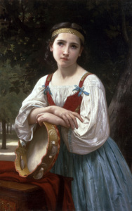 Bild-Nr: 30008737 W.Bouguereau, Bohémienne au Tambour,1867 Erstellt von: Bouguereau, William Adolphe
