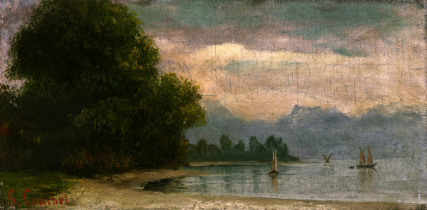 Bild-Nr: 30009025 Courbet / Landscape at Lake Geneva Erstellt von: Courbet, Gustave
