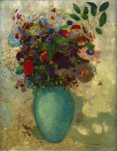 Bild-Nr: 30009682 Redon / Large Turquoise Vase / Painting Erstellt von: Redon, Odilon