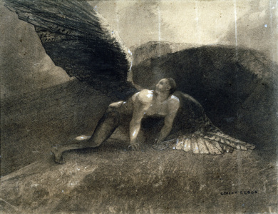 Bild-Nr: 30009736 O.Redon, The Fallen Angel / Drawing / 18 Erstellt von: Redon, Odilon