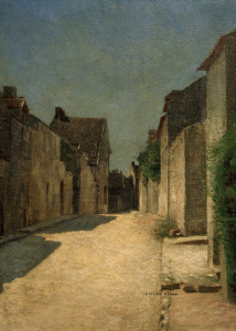Bild-Nr: 30009756 O.Redon, Street in Samois / Paint./ 1888 Erstellt von: Redon, Odilon