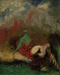 Bild-Nr: 30009778 O.Redon, Siren / Painting / c.1900 Erstellt von: Redon, Odilon