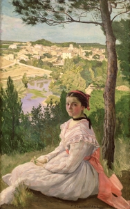 Bild-Nr: 31000037 View of the village, Castelnau, 1868 Erstellt von: Bazille, Frédéric