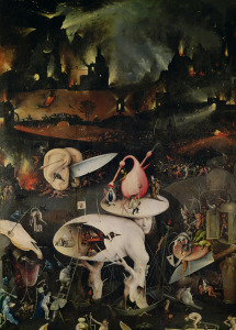 Bild-Nr: 31000089 The Garden of Earthly Delights, Hell, right wing of triptych, c.1500 Erstellt von: Bosch, Hieronymus