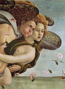 Bild-Nr: 31000114 Zephyr and Chloris, detail from The Birth of Venus, c.1485 Erstellt von: Botticelli, Sandro