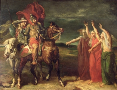 Bild-Nr: 31000199 Macbeth and the Three Witches, 1855 Erstellt von: Chasseriau, Theodore