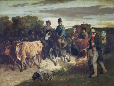 Bild-Nr: 31000305 The Peasants of Flagey Returning from the Fair, 1850-55 Erstellt von: Courbet, Gustave