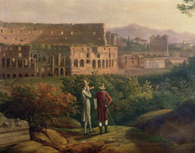 Bild-Nr: 31000616 Johann Wolfgang von Goethe visiting the Colosseum in Rome, c.1790 Erstellt von: Hackert, Philipp
