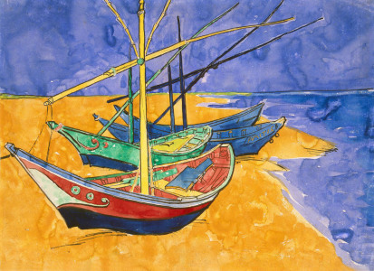 Bild-Nr: 31001333 Fishing Boats on the Beach at Saintes-Maries-de-la-Mer Erstellt von: van Gogh, Vincent