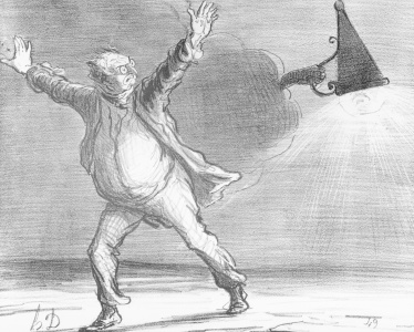 Bild-Nr: 31001621 Series 'Actualites', the comet, Monsieur Babinet decides to personally shut down Erstellt von: Daumier, Honore