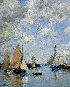 Bild-Nr: 31001693 The Jetty at High Tide, Trouville Erstellt von: Boudin, Eugene Louis