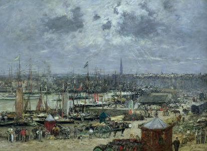 Bild-Nr: 31001699 The Port of Bordeaux, 1874 Erstellt von: Boudin, Eugene Louis
