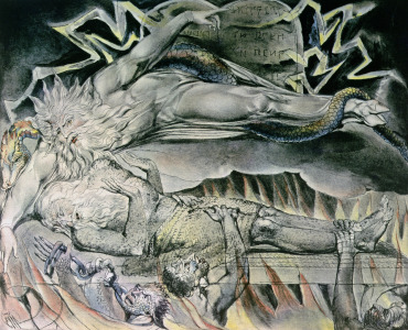 Bild-Nr: 31001752 Illustrations of the Book of Job; Job's Evil Dreams, showing Job's God, who has  Erstellt von: Blake, William