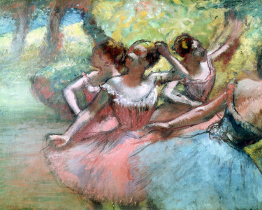 Bild-Nr: 31002396 Four ballerinas on the stage Erstellt von: Degas, Edgar