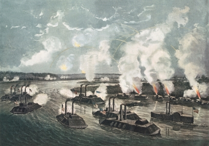 Bild-Nr: 31002433 Bombardment and Capture of Island No.10 on the Mississippi River, 7th April 1862 Erstellt von: Currier, Nathaniel and Ives, J.M.