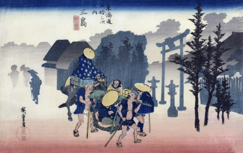 Bild-Nr: 31002615 Morning Mist at Mishima, from the series '53 Stations of the Tokaido', 1834-35 Erstellt von: Hiroshige, Ando