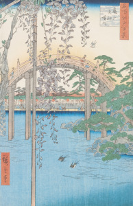 Bild-Nr: 31002622 The Bridge with Wisteria or Kameido Tenjin Keidai, plate 57 from '100 Views of E Erstellt von: Hiroshige, Ando