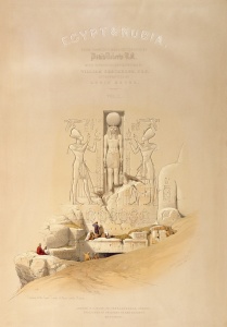 Bild-Nr: 31002791 The Entrance to the Great Temple of Aboo Simble, Nubia, titlepage of Volume I of Erstellt von: Roberts, David