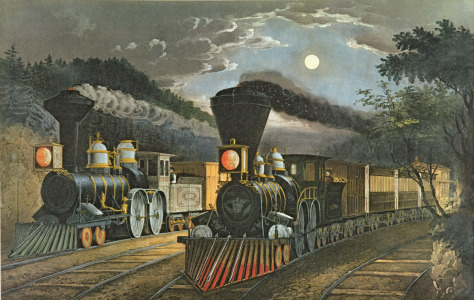 Bild-Nr: 31002449 The Lightning Express Trains, 1863 Erstellt von: Currier, Nathaniel and Ives, J.M.