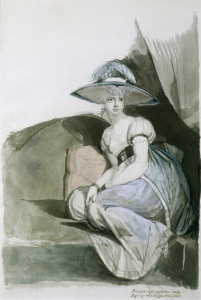Bild-Nr: 30000458 J.H.Füssli, Mrs. Fuseli in Sofecke Erstellt von: Füssli, Johann Heinrich d.J.