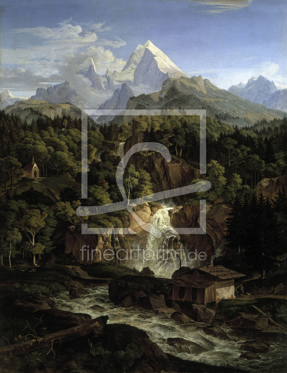L.Richter, The Watzmann 1826 as a canvas print 300...